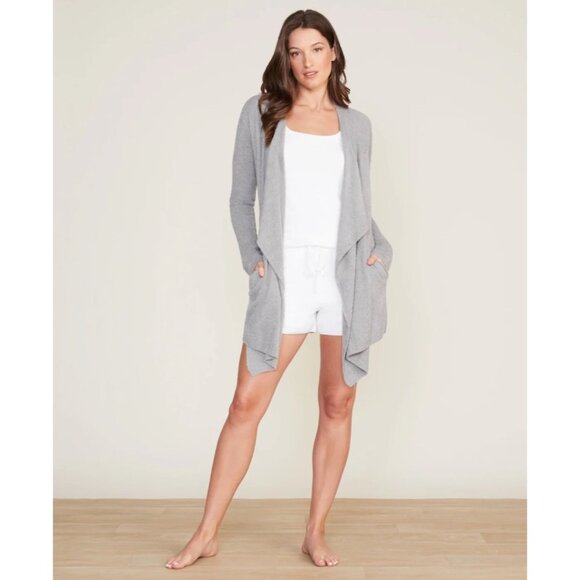 Barefoot Dreams CozyChic Lite Island Wrap Cardigan Gray Size Medium - Picture 1 of 6